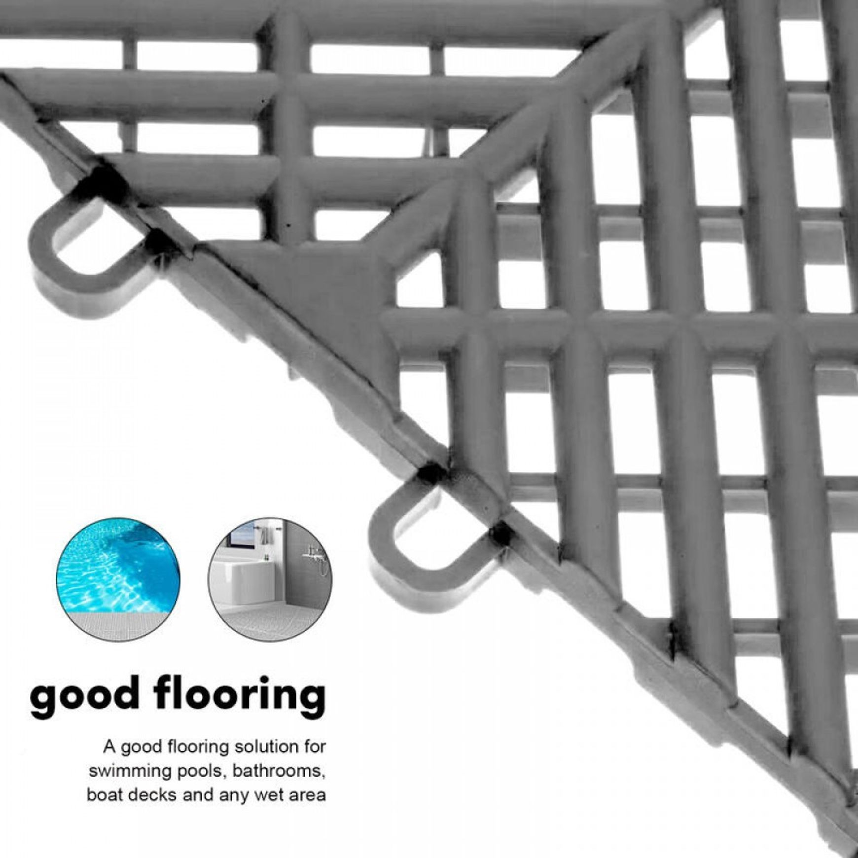 Interlocking Garage Floor Tiles 40x40x1.8 cm Deck Tile
