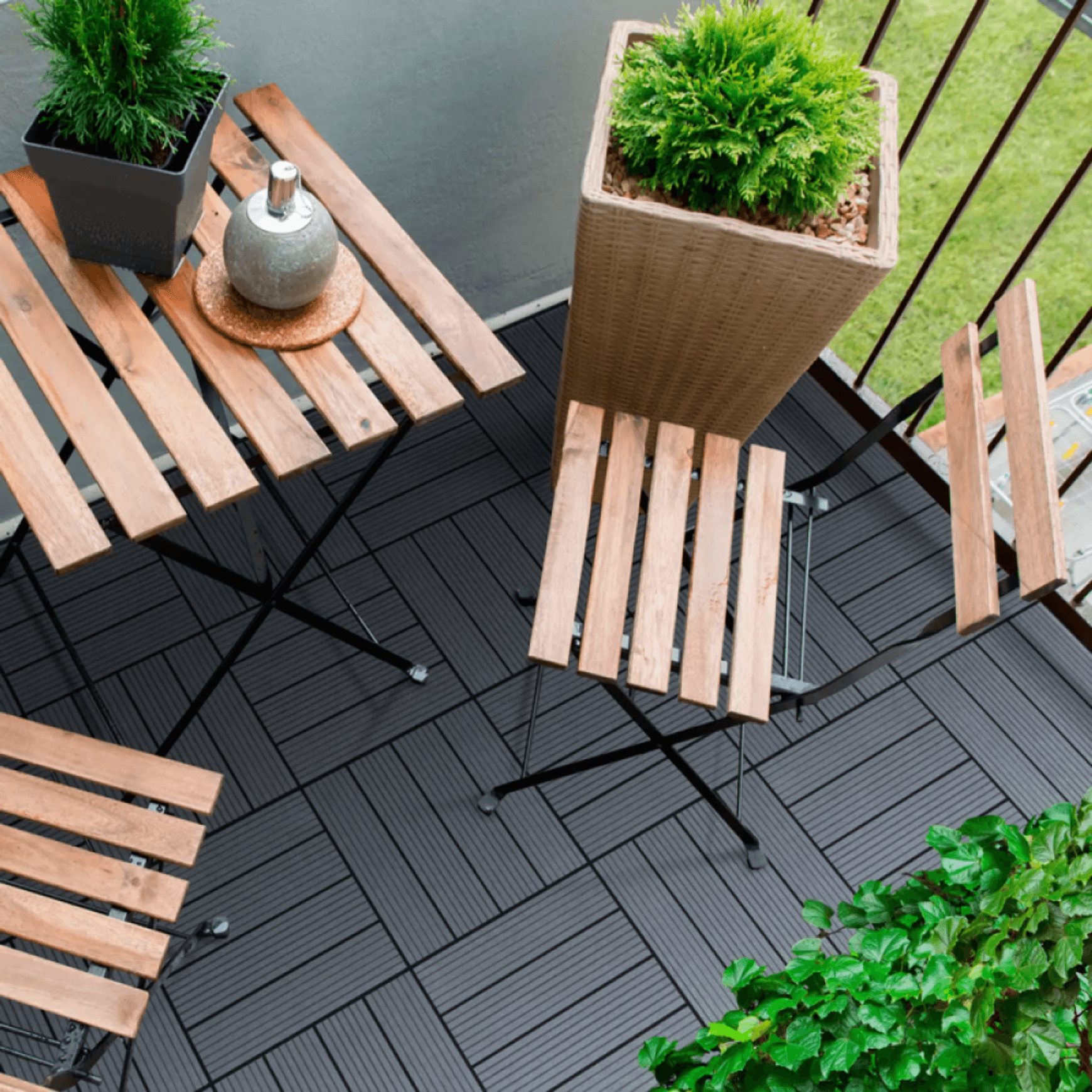 DIY Decking Tiles Black 300*300*20 - Pack of 10