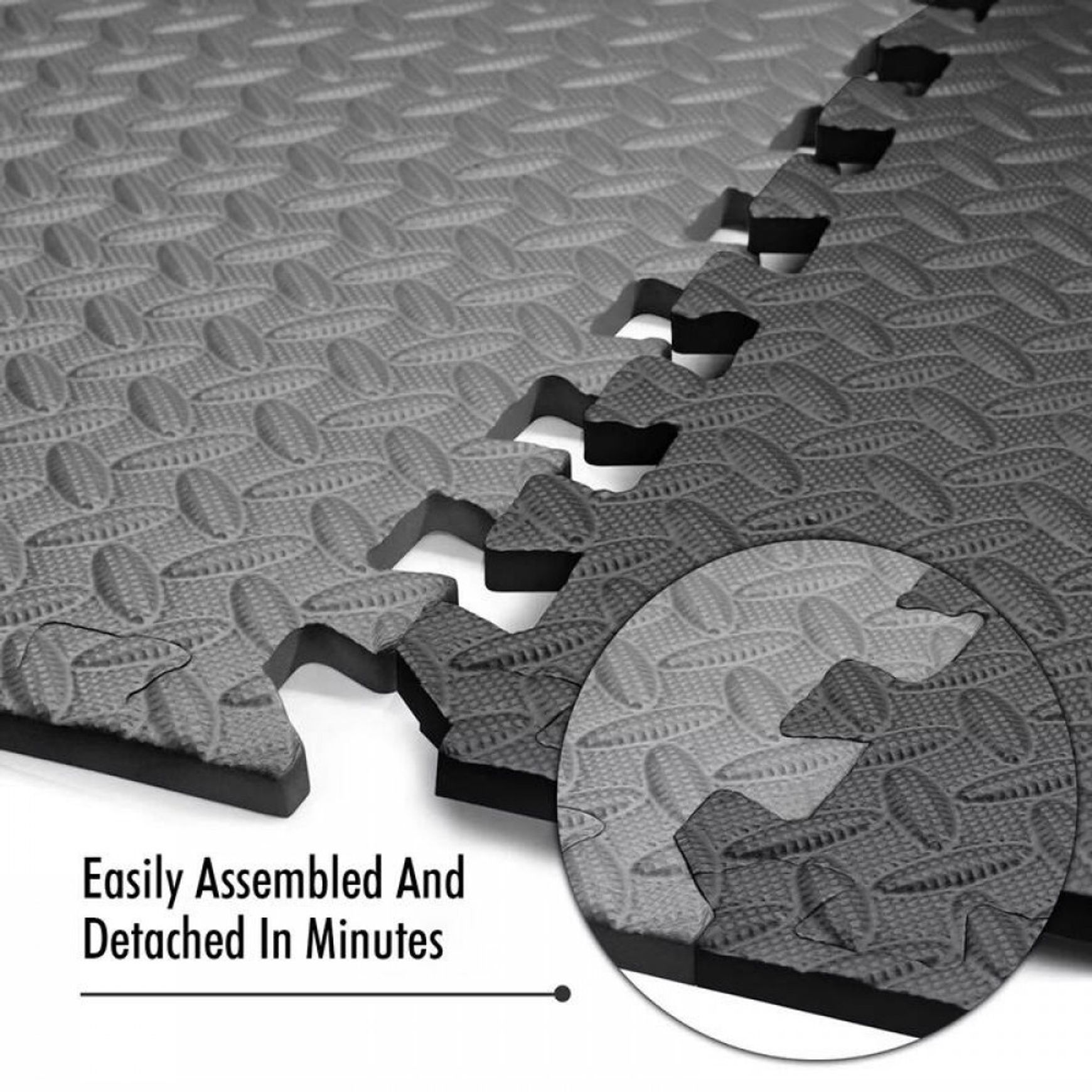 Foam Tiles Protective Flooring Gym Mat - 12Tiles
