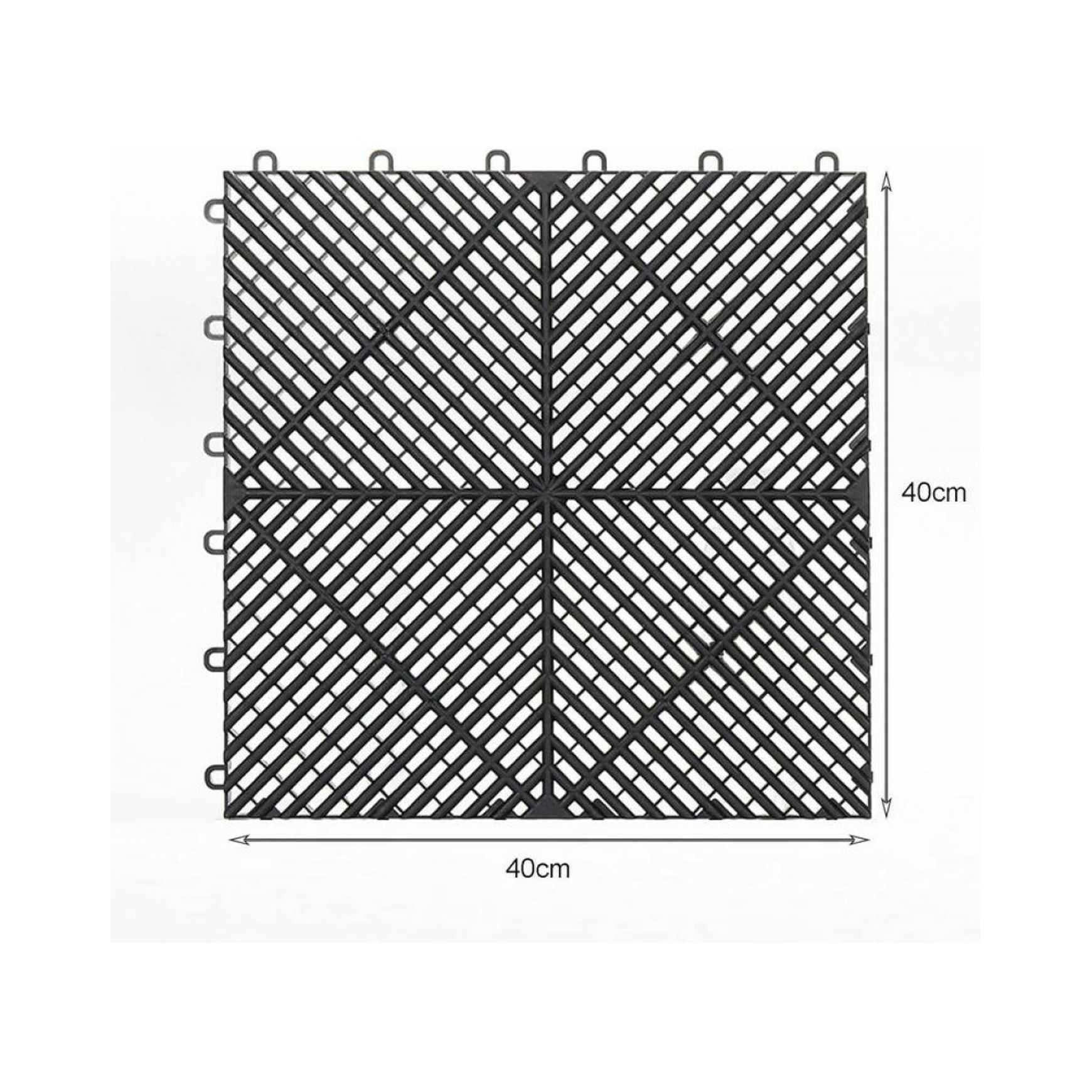 Interlocking Garage Floor Tiles 40x40x1.8 cm Deck Tile