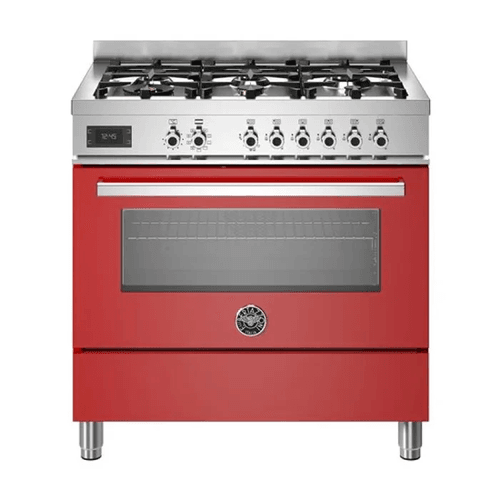 90cm Professional Series Dual Fuel Cooker - Red