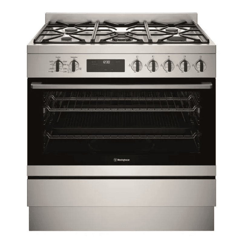 90cm Freestanding Dual Fuel Cooker - Stainless Steel