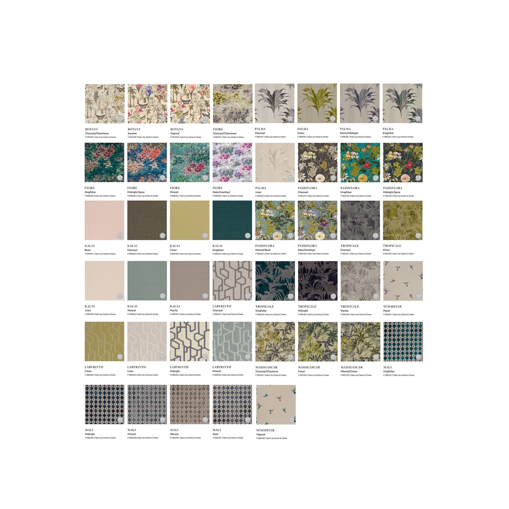 Clarke & Clarke Fabrics | Exotica