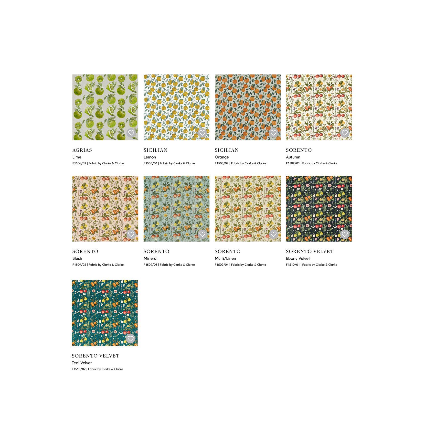 Clarke & Clarke Fabrics | Pomarium