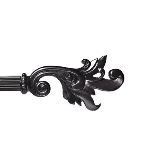 Floret Finial 40mm Reeded Rod