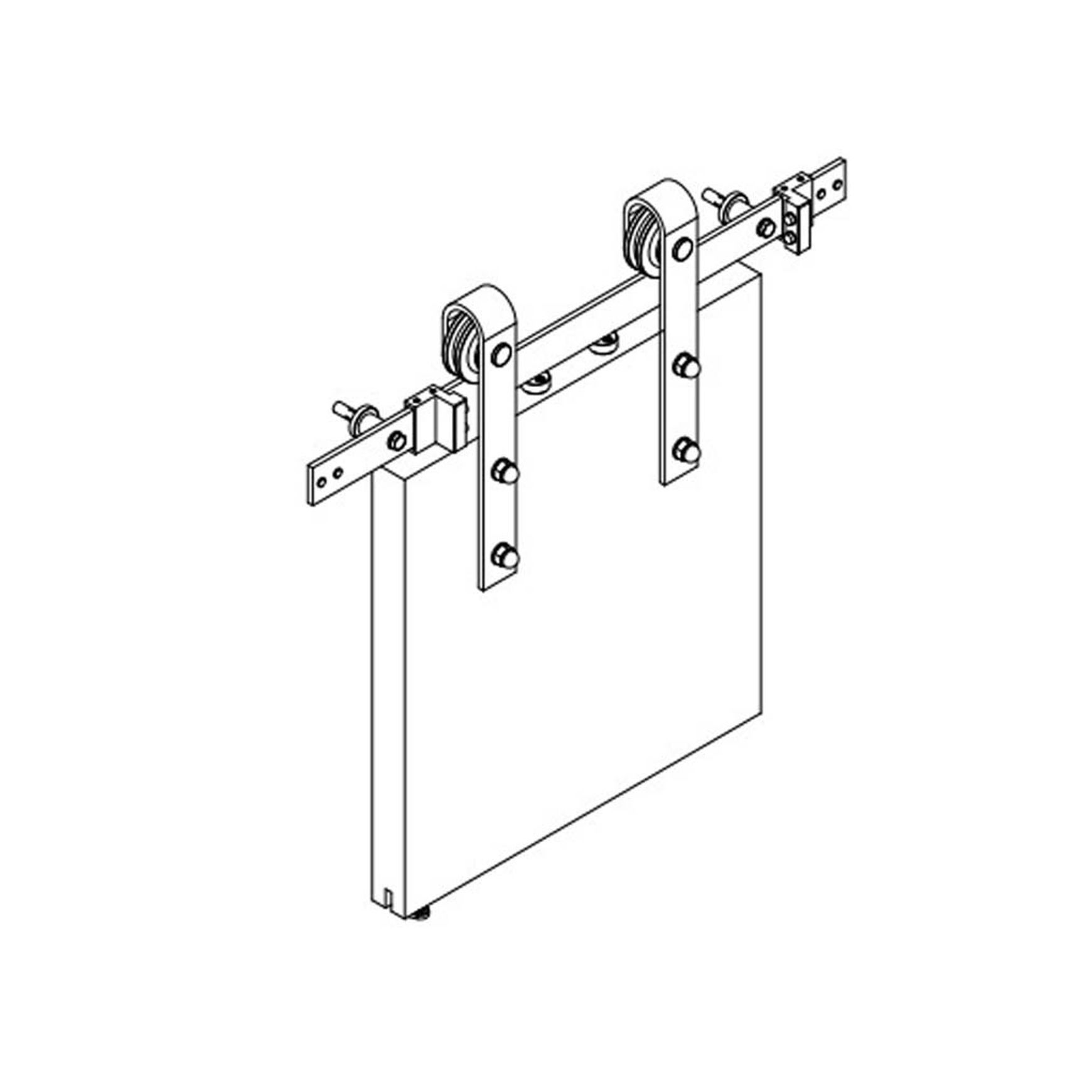 Brio Open Bar Rail Timber 80 2500mm Mild Steel Powder Coat Black OBF80-25PB
