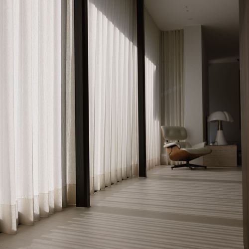 Motorised Curtains with Coulisse smart curtain tracks