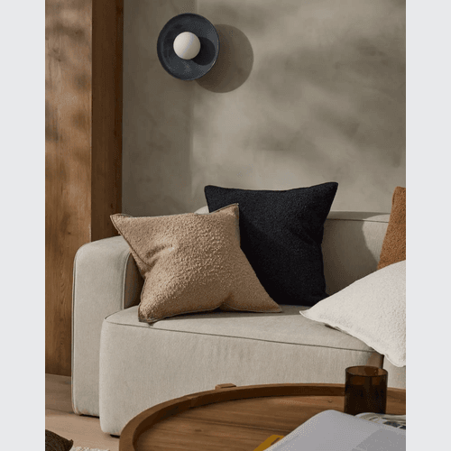 Weave Home Alberto Boucle Cushion - Onyx | 50 x 50cm