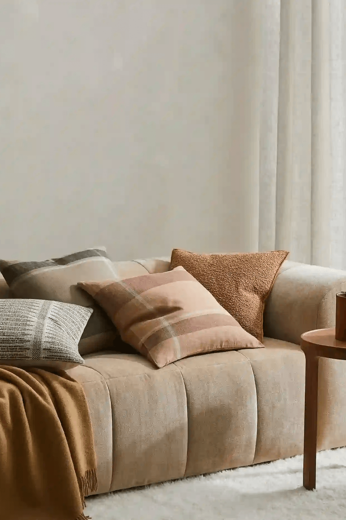 Weave Home Alberto Boucle Cushion - Copper | 50 x 50cm
