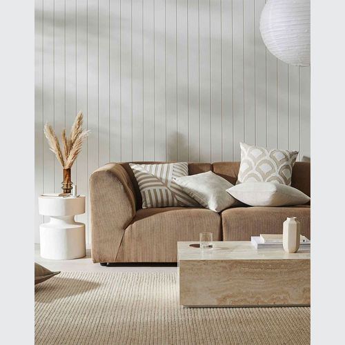 Weave Home Ava Velvet Cushion - Ecru | 50 x 50cm