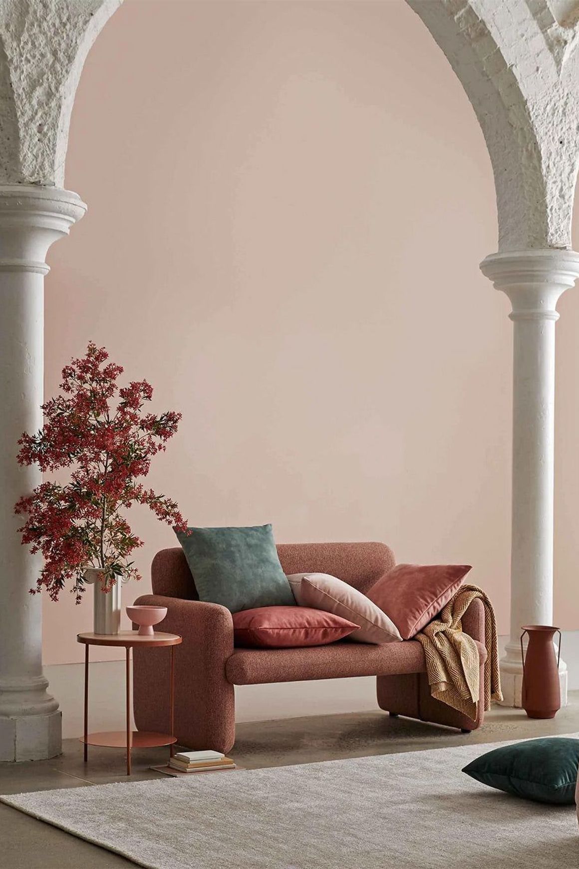 Weave Home Ava Velvet Cushion - Blush | 50 x 50cm