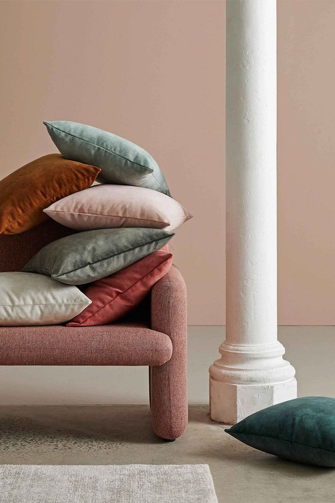 Weave Home Ava Velvet Cushion - Cinnamon | 50 x 50cm