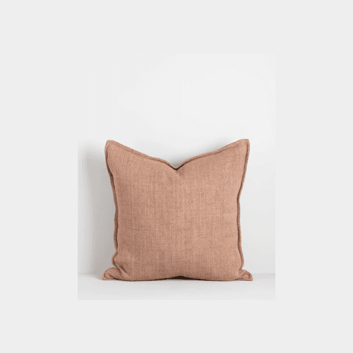 Baya Flaxmill Handwoven Linen Cushion - Clay | Two Sizes