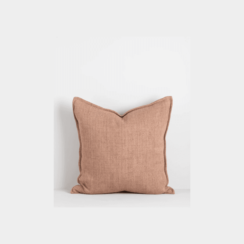 Baya Flaxmill Handwoven Linen Cushion - Clay | Two Sizes