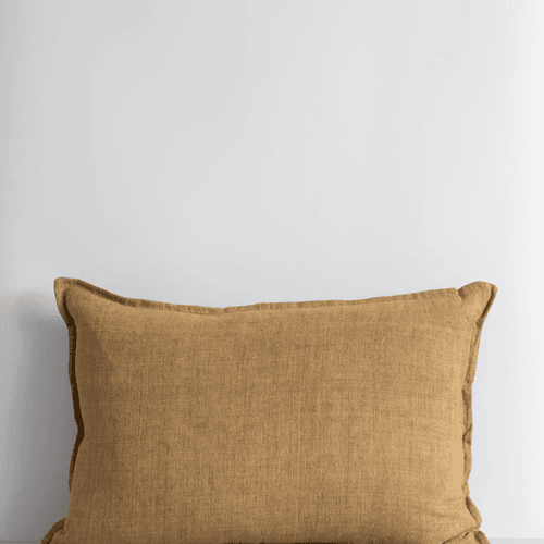 Baya Arcadia Handwoven Linen Cushion - Cumin | Lumbar