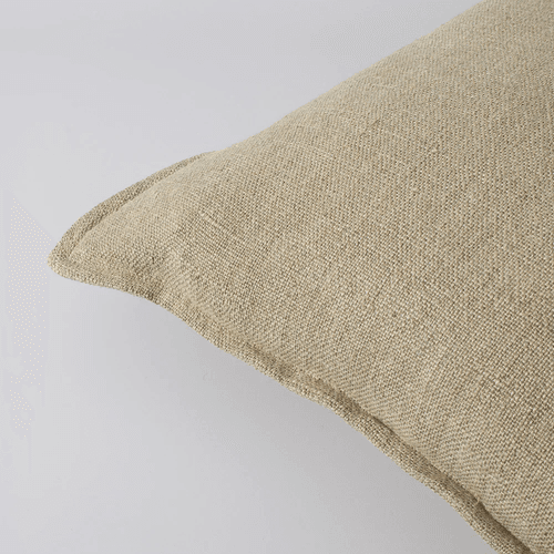 Baya Flaxmill Handwoven Linen Cushion - Doeskin