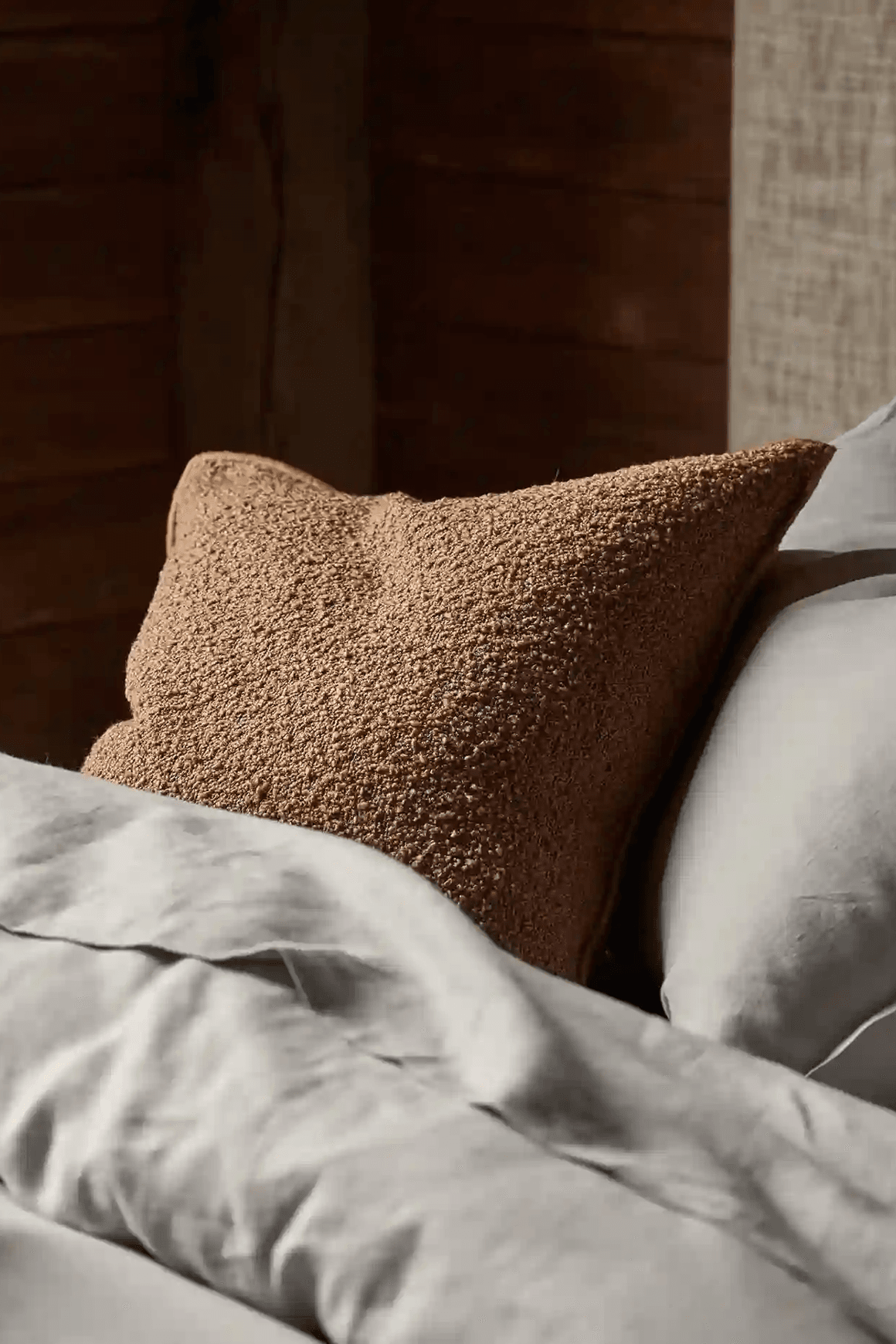 Weave Home Alberto Boucle Cushion - Copper | 50 x 50cm