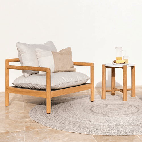 Baya Finn In & Outdoor Cushion - Almond | Lumbar