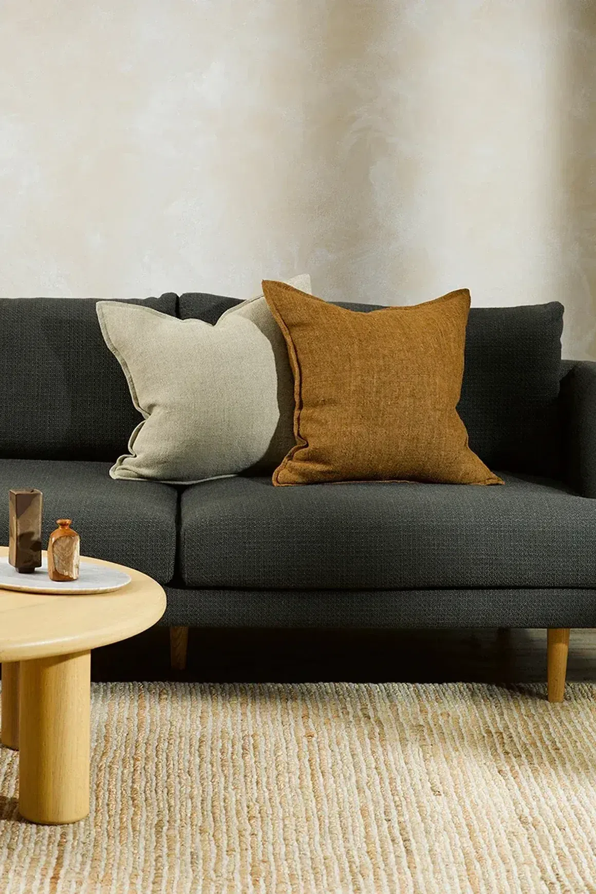 Baya Flaxmill Handwoven Linen Cushion - Pecan