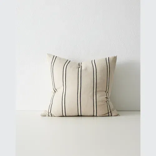 Weave Home Vinnie Striped Cushion - Natural | Square and Lumbar