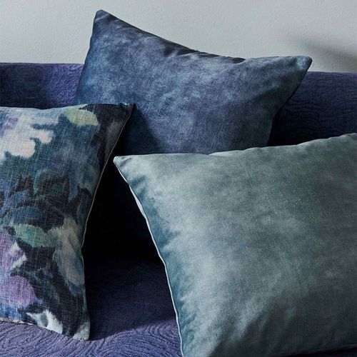 Weave Home Ava Velvet Cushion - Aqua | 50 x 50cm
