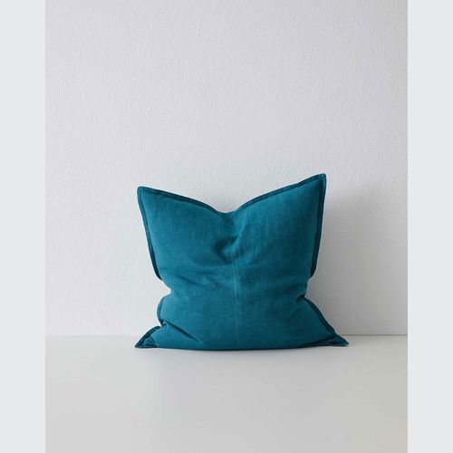 Weave Home European Linen Como Cushion - Teal | Three Sizes