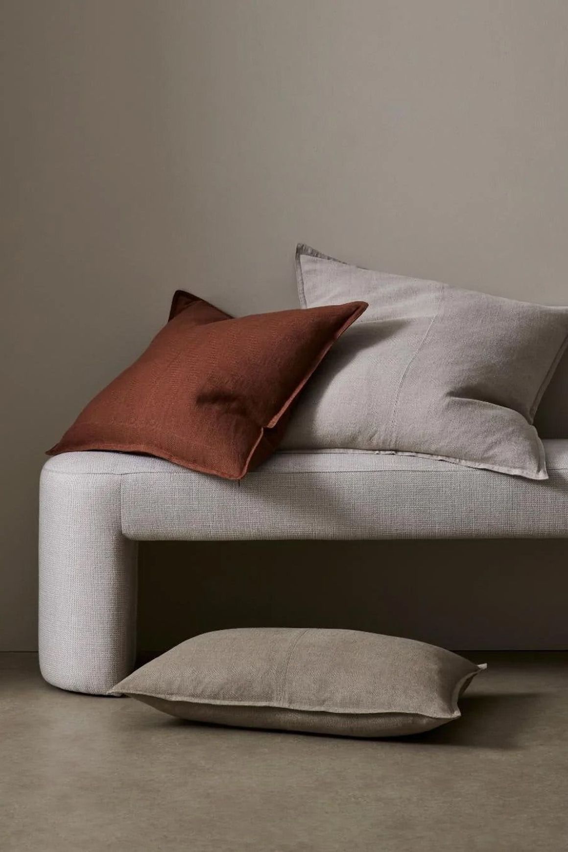 Weave Home European Linen Como Cushion - Tobacco | Three Sizes