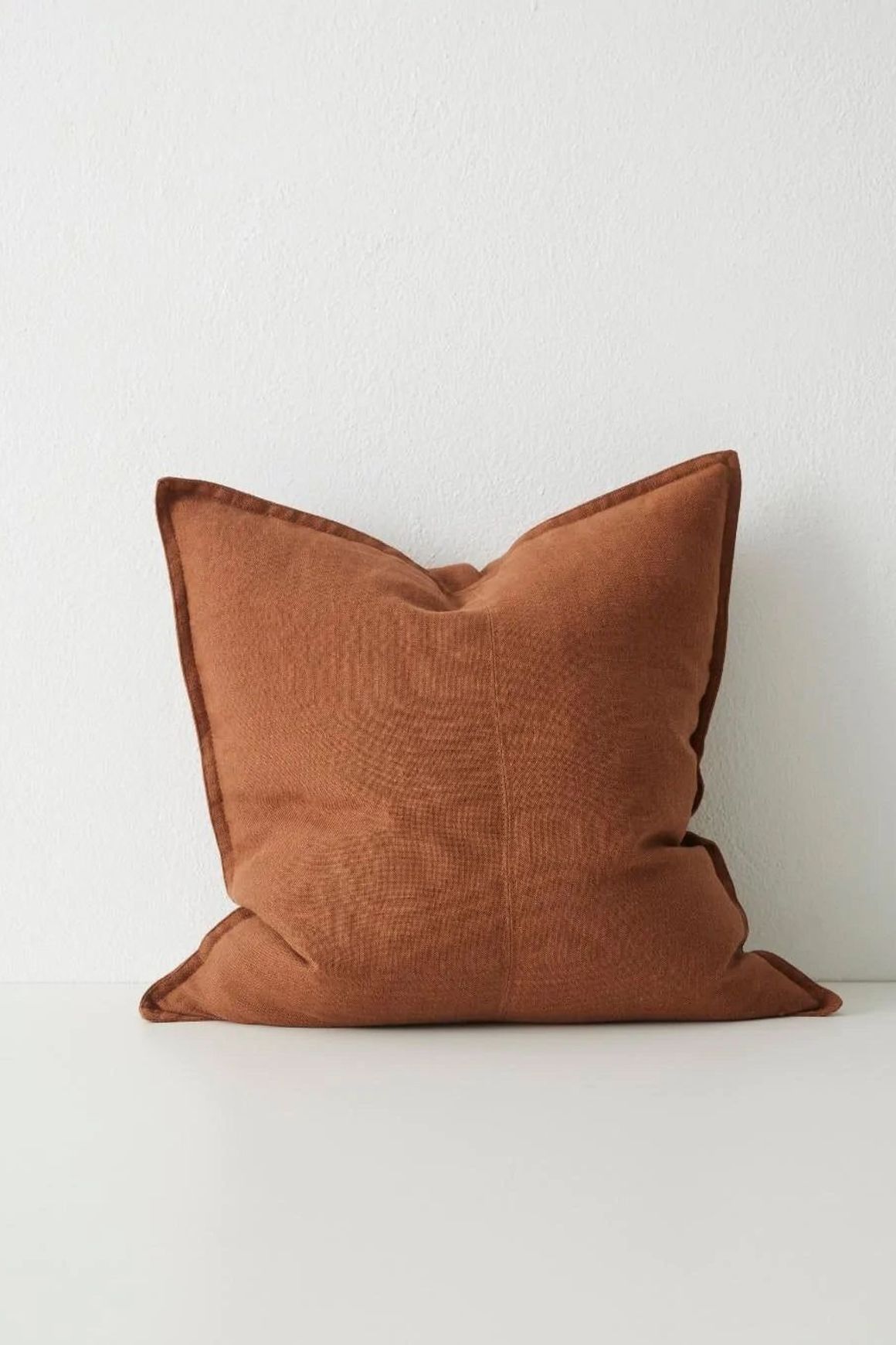 Weave Home European Linen Como Cushion - Tobacco | Three Sizes