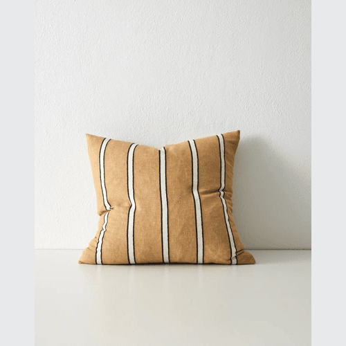 Weave Home Vinnie Striped Cushion - Manuka | Square and Lumbar