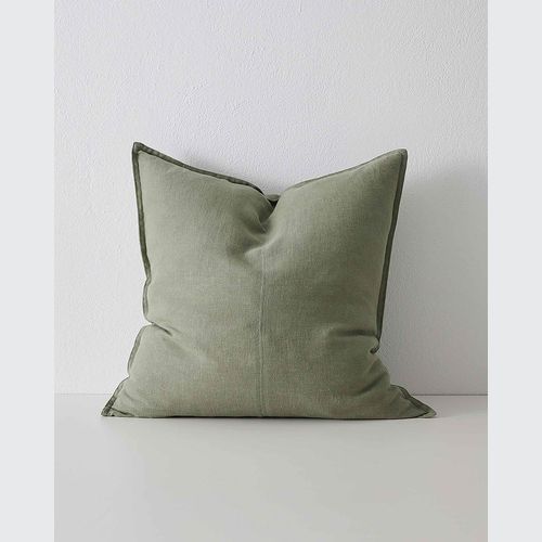Weave Home European Linen Como Cushion - Olive | Three Sizes