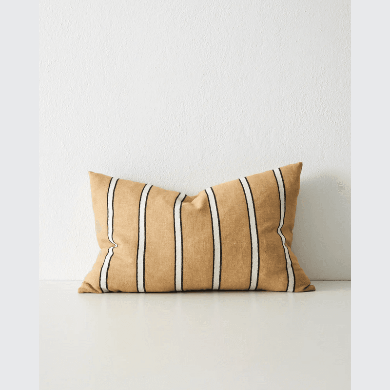 Weave Home Vinnie Striped Cushion - Manuka | Square and Lumbar