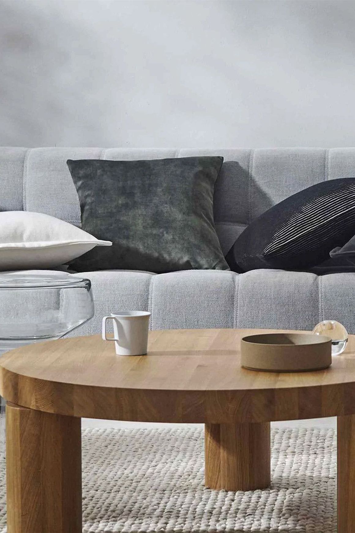 Weave Home Ava Velvet Cushion - Coal | 50 x 50cm