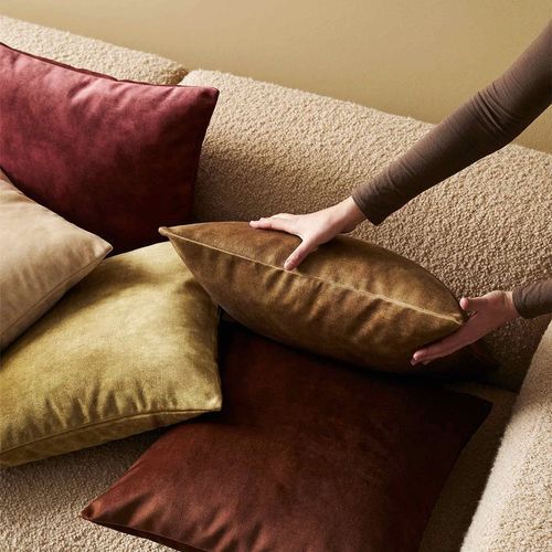 Weave Home Ava Velvet Cushion - Chartreuse | 50 x 50cm