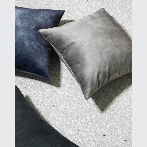 Weave Home Ava Velvet Cushion - Steel | 50 x 50cm