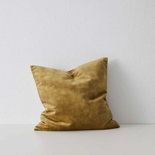 Weave Home Ava Velvet Cushion - Chartreuse | 50 x 50cm