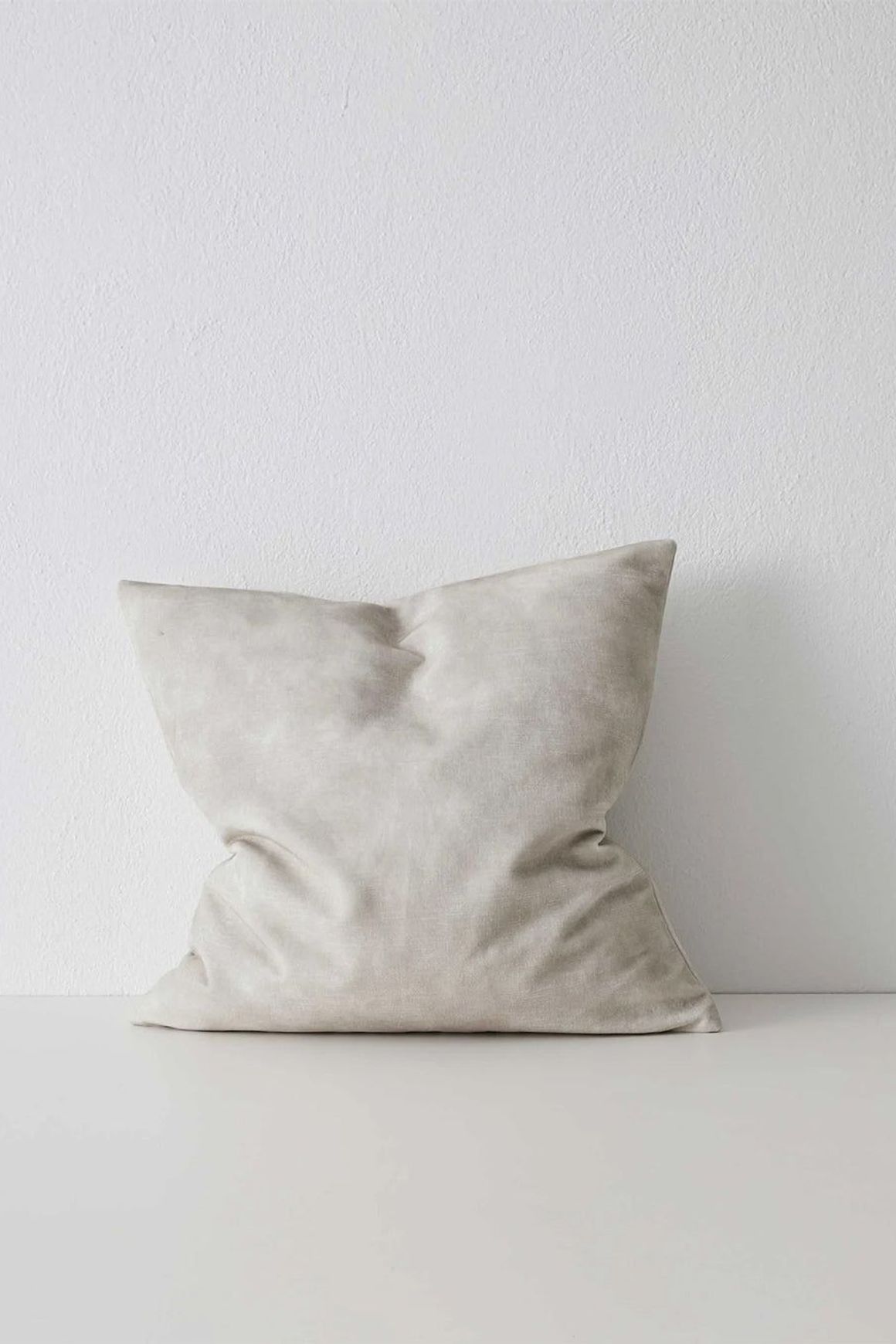 Weave Home Ava Velvet Cushion - Ecru | 50 x 50cm