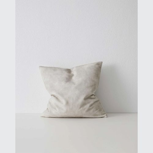 Weave Home Ava Velvet Cushion - Ecru | 50 x 50cm