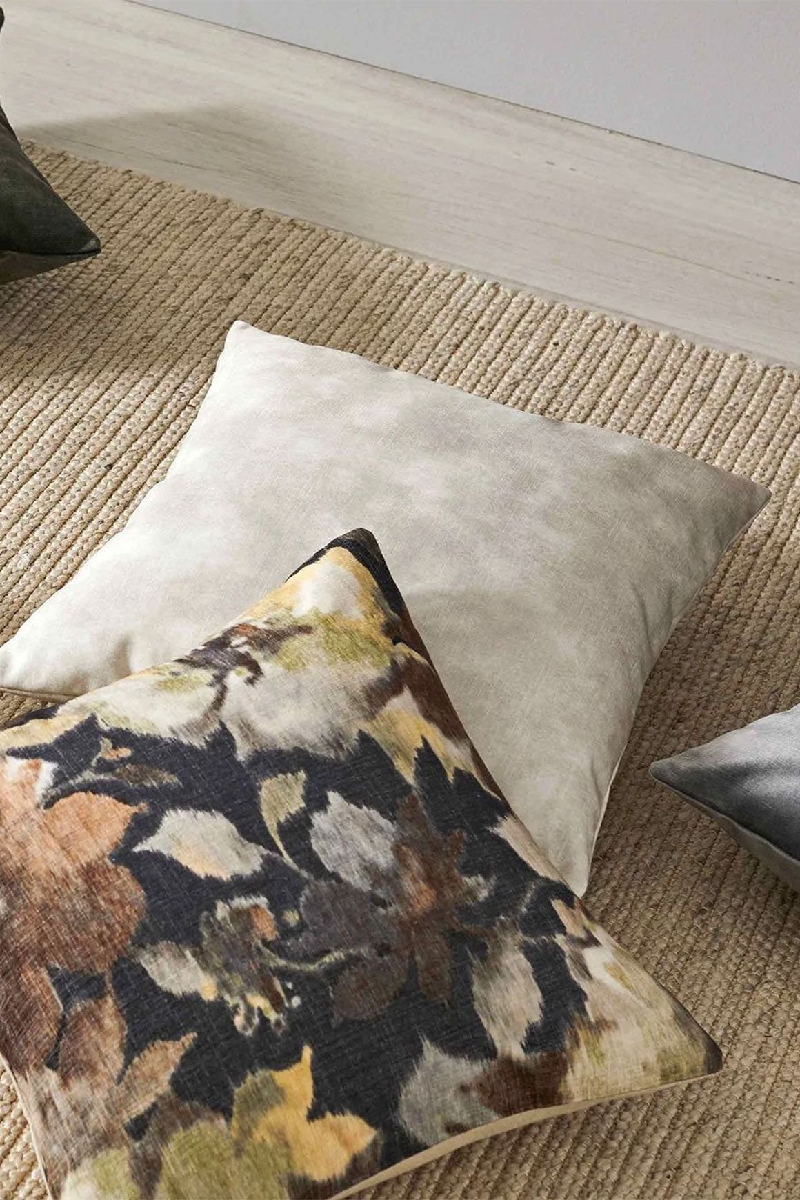 Weave Home Ava Velvet Cushion - Ecru | 50 x 50cm