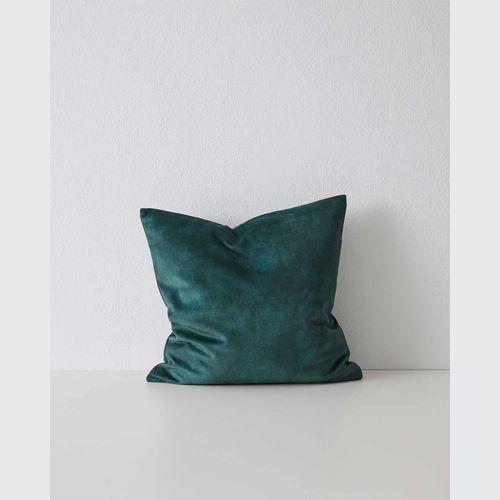 Weave Home Ava Velvet Cushion - Emerald | 50 x 50cm