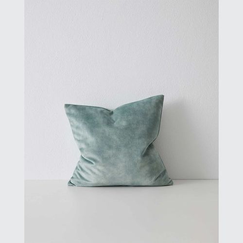 Weave Home Ava Velvet Cushion - Seaglass | 50 x 50cm
