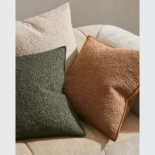 Weave Home Alberto Boucle Cushion - Nougat | 50 x 50cm