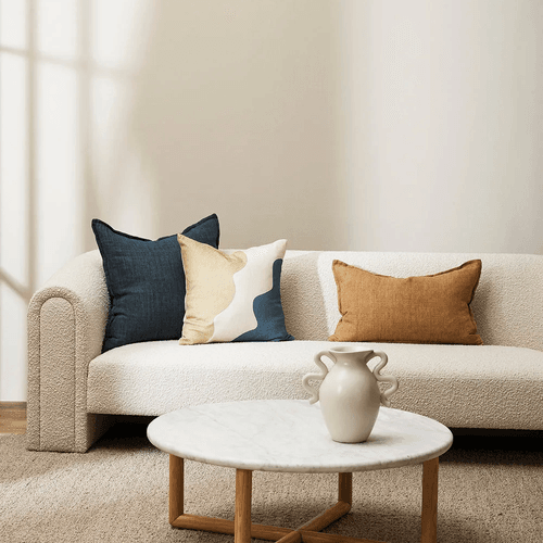Baya Arcadia Handwoven Linen Cushion - Cumin | Lumbar