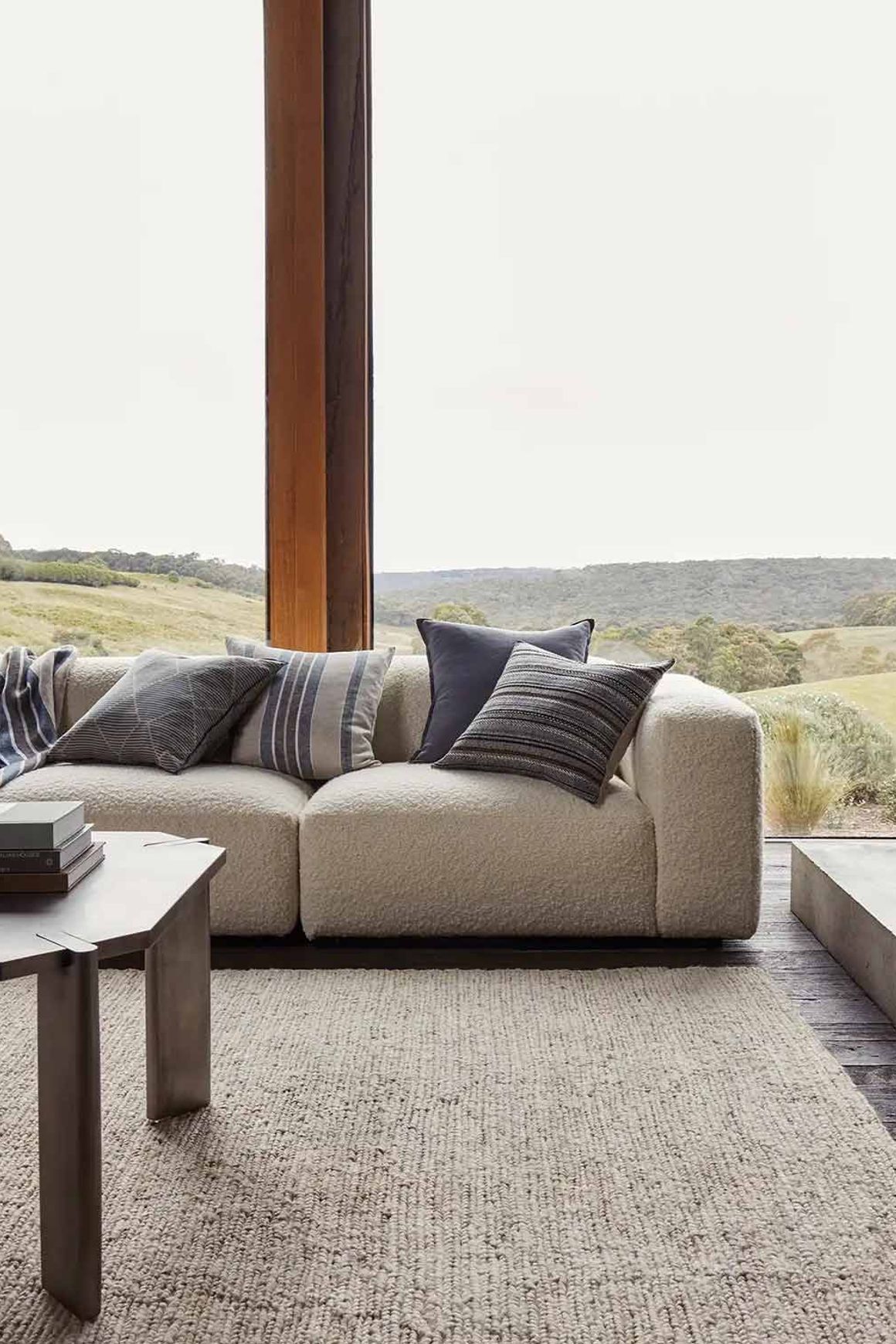 Weave Home European Linen Como Cushion - Smoke | Three Sizes