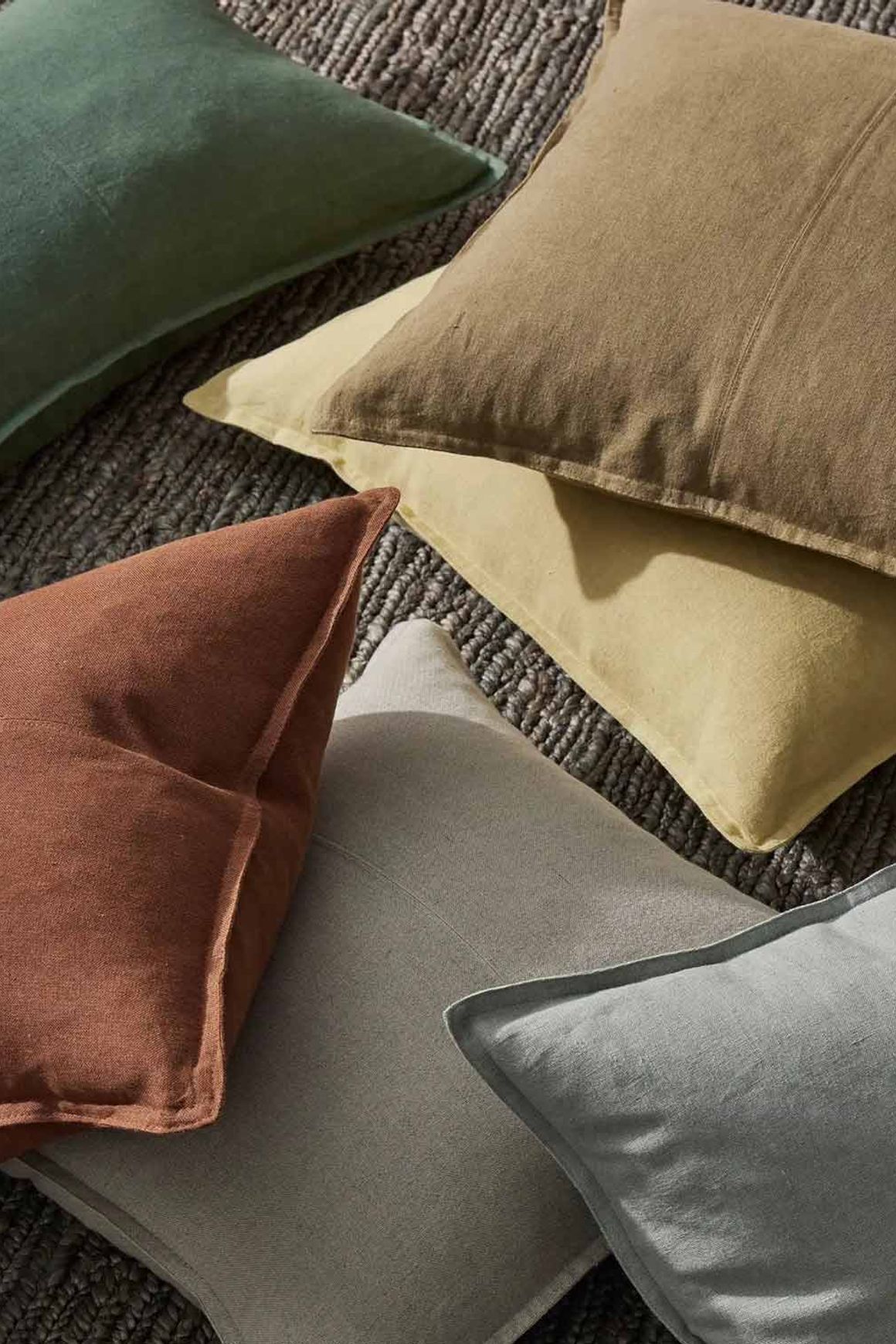 Weave Home European Linen Como Cushion - Tobacco | Three Sizes