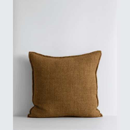 Baya Flaxmill Handwoven Linen Cushion - Pecan