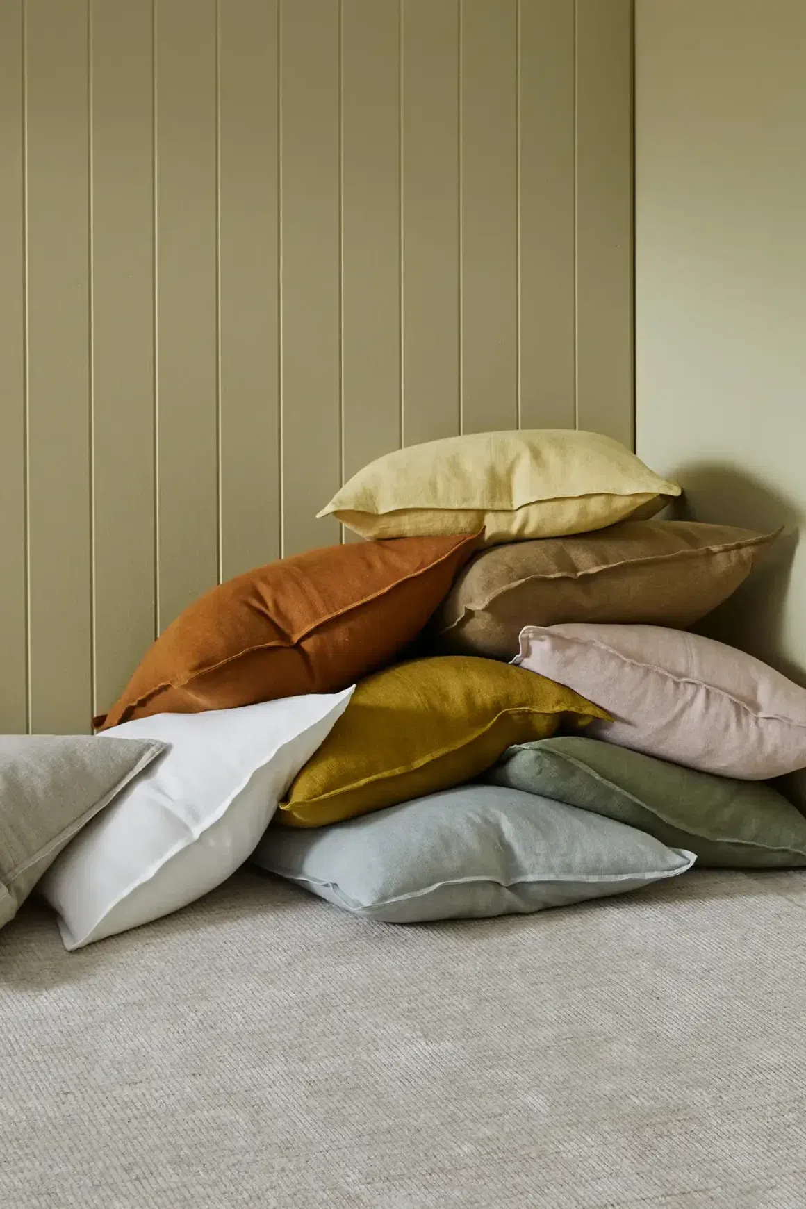 Weave Home European Linen Como Cushion - Blush | Three Sizes