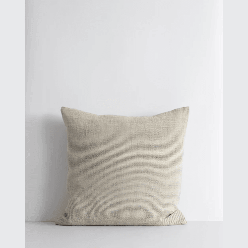 Baya Sandridge Cushion - Linen/Black | 100% Linen