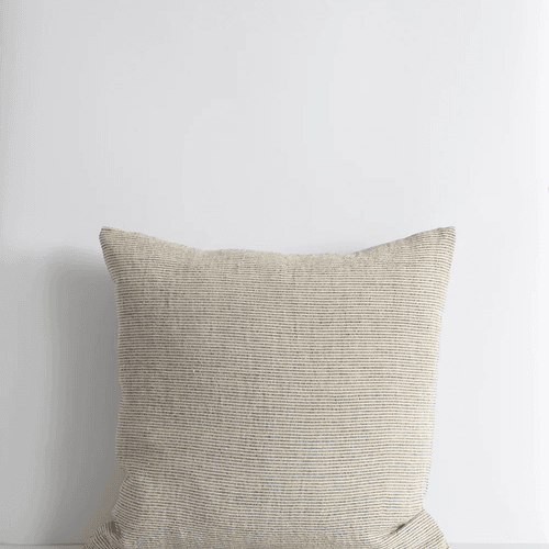 Baya Sandridge Cushion - Linen/Black | 100% Linen