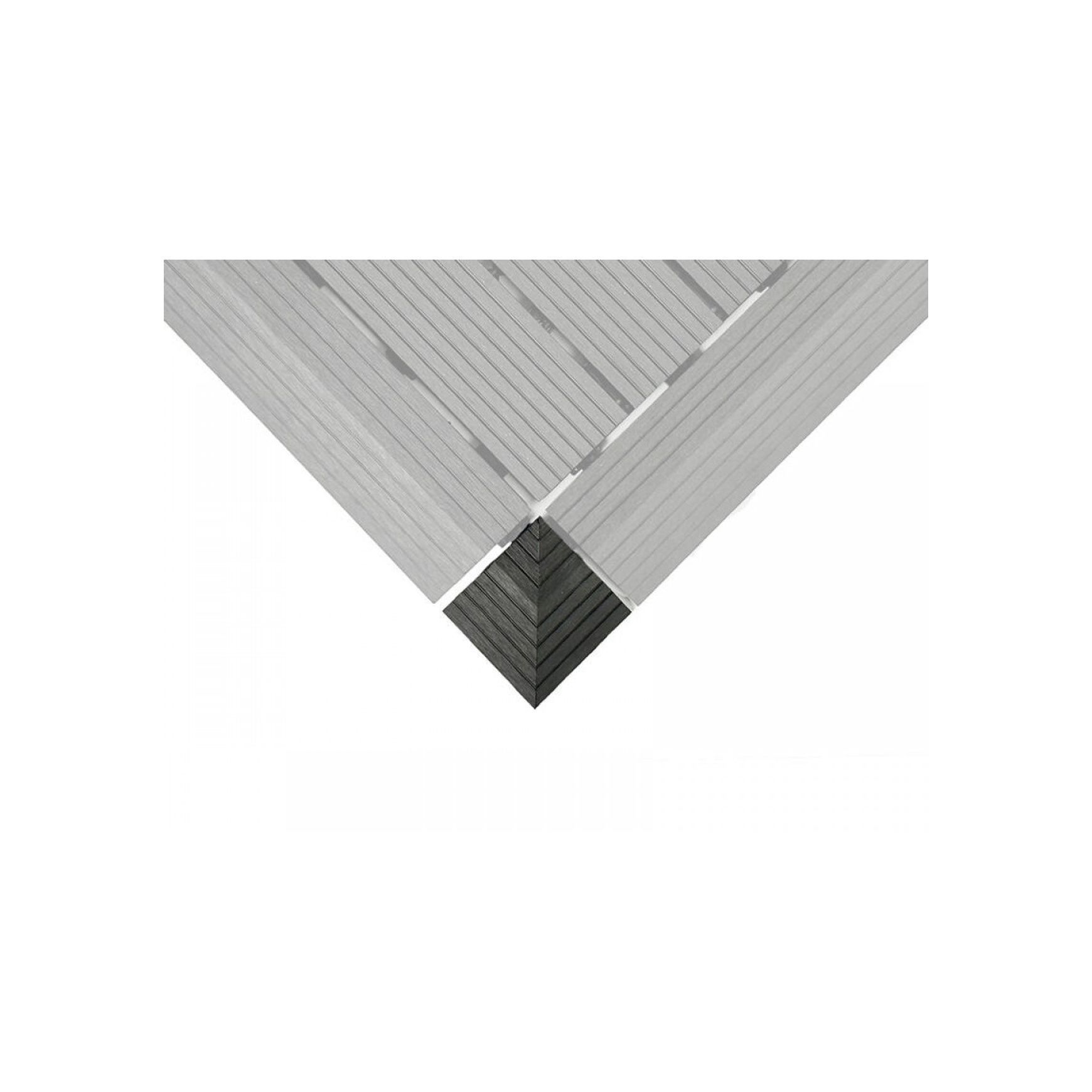 Deck tiles corner - Black - 1 pc