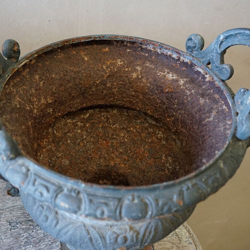 French Antique Cast Iron Urns (Pair)